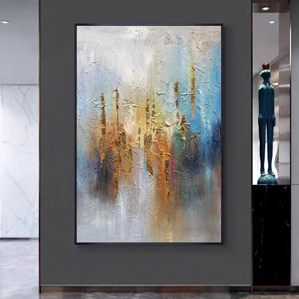 Handmade Modern Abstract Oil Painting Canvas – Frameless Wall Art