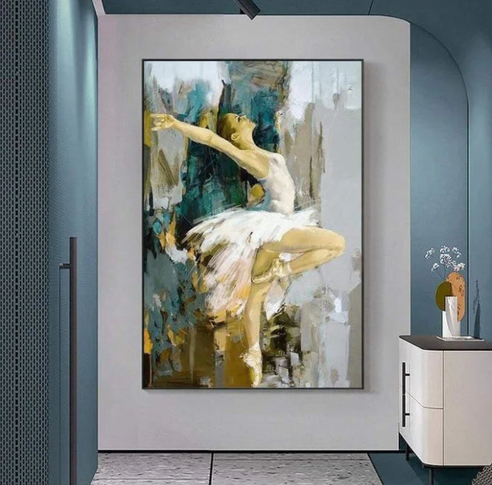 Custom Frameless Decorative Canvas Painting – Modern Living Room Wall Art