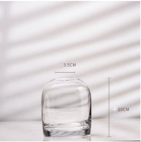Simple Handmade Glass Vase – Modern Living Room & Dining Table Decor