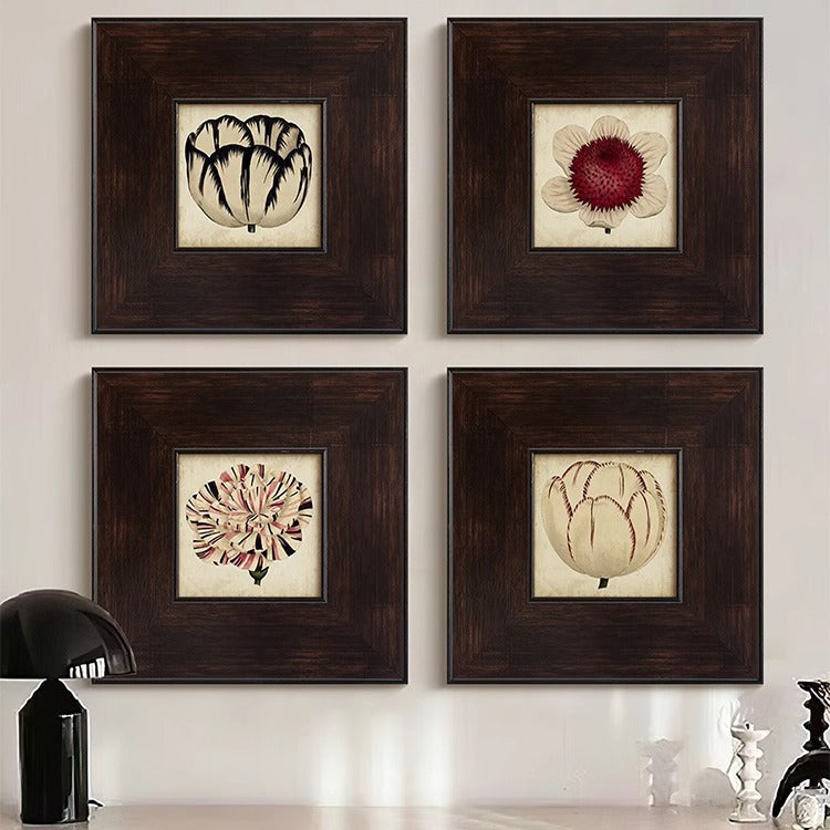 Silent Style Floral Canvas Wall Art – Framed Decorative Painting