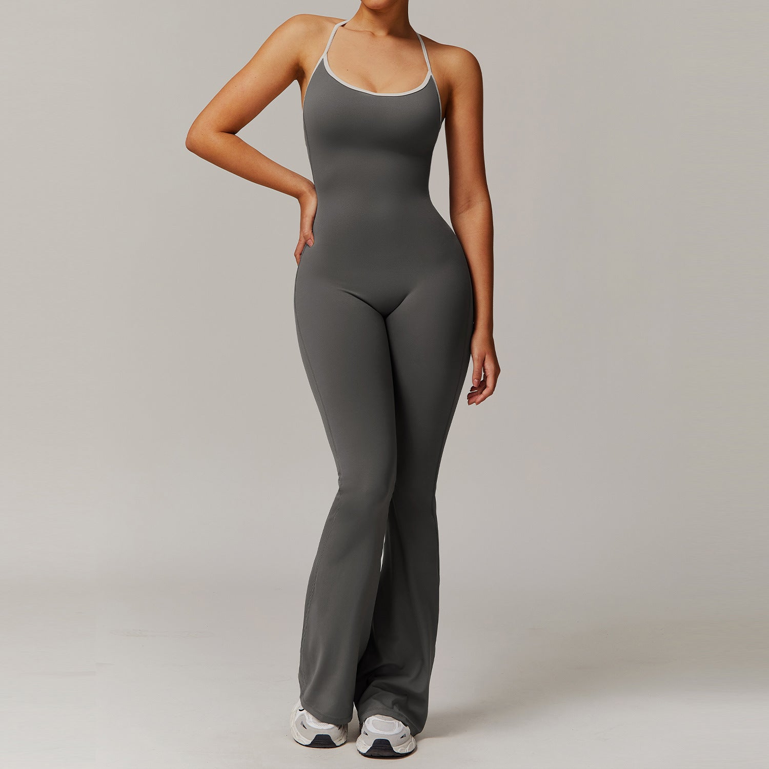 Women’s Breathable Jumpsuit – All-Season Solid Color Activewear