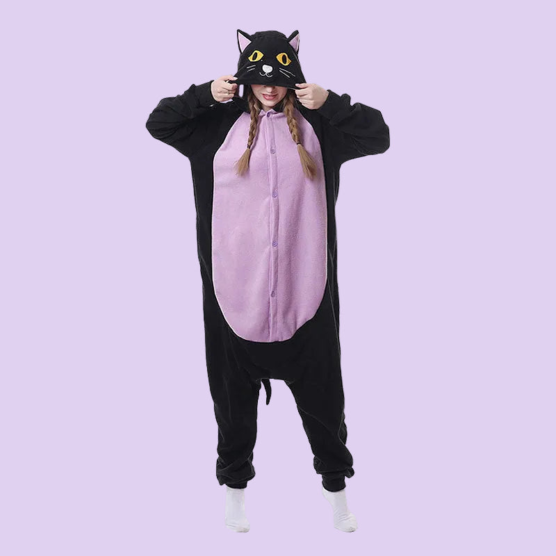 Cartoon One-Piece Pyjama Polar Fleece Home Wear – Warm, Cozy & Cute All-in-One Loungewear