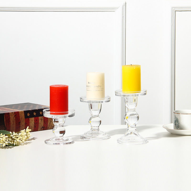 Glass Candle Holder – Elegant Wax Holder for Home Decor