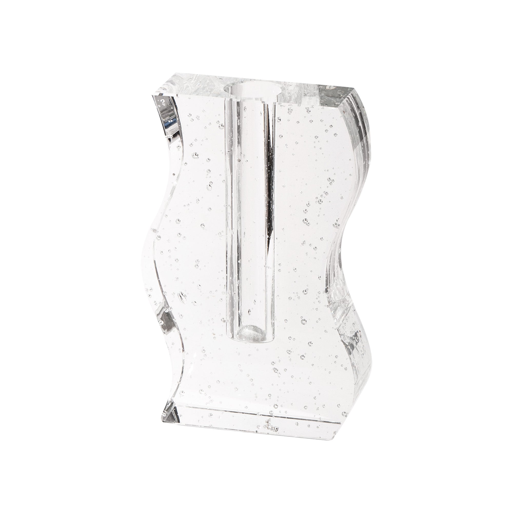 Transparent Crystal Vase – Modern Solidification Series Decorative Vase