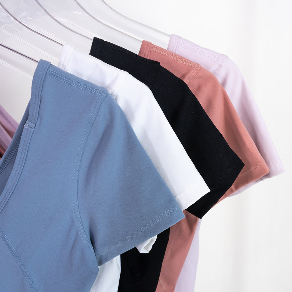 Breathable Women’s Short-Sleeve Pullover T-Shirt – Lightweight, Stretchy, Quick-Dry Active Top